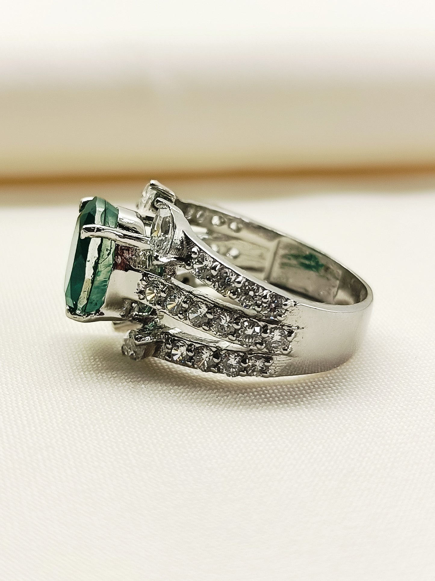Theresa Green 92.5 Silver American Diamond Finger Ring