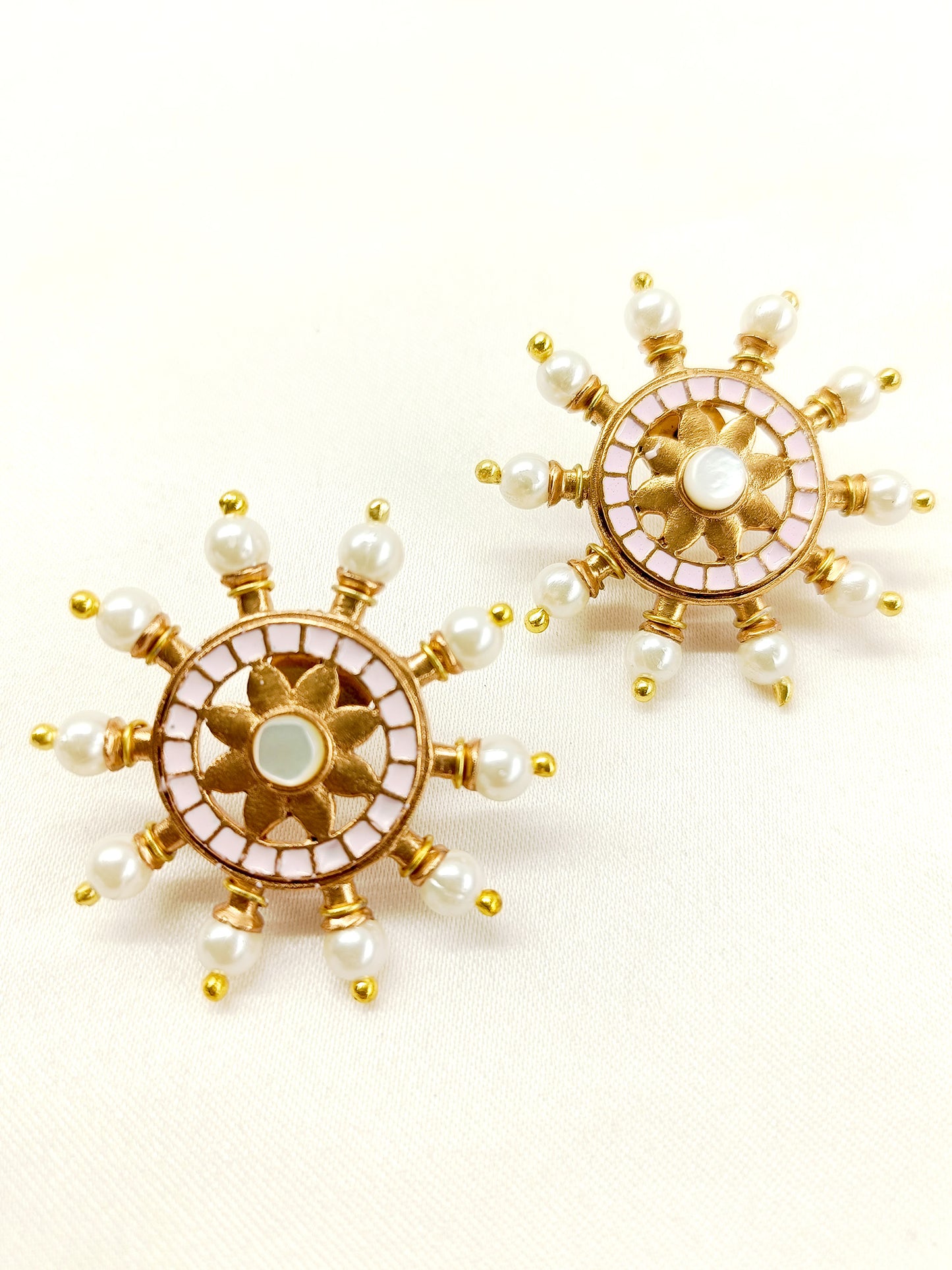 Kishori Baby Pink Gold Plated Meenakari Tops