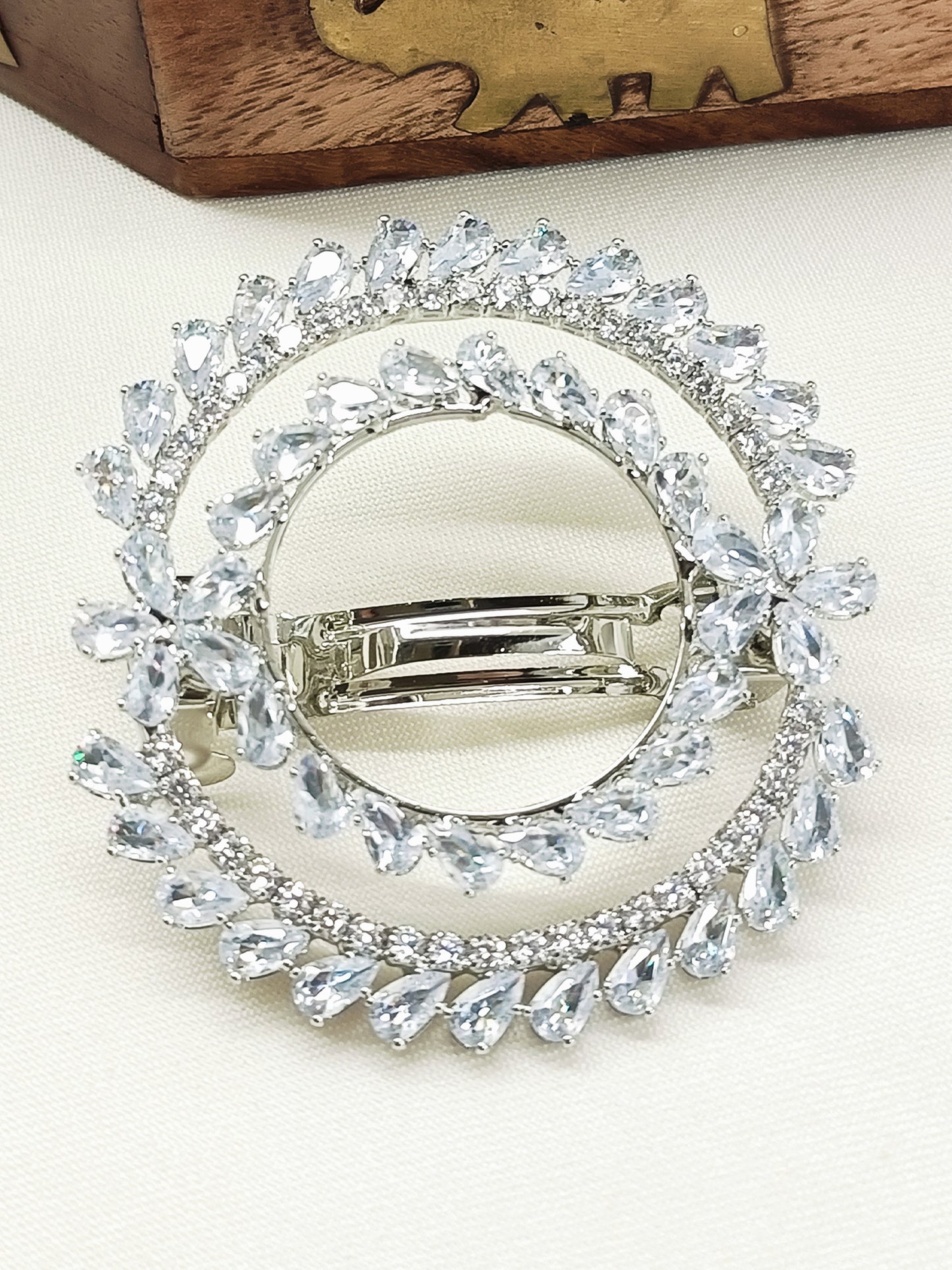 Juniper Silver Hair Brooch