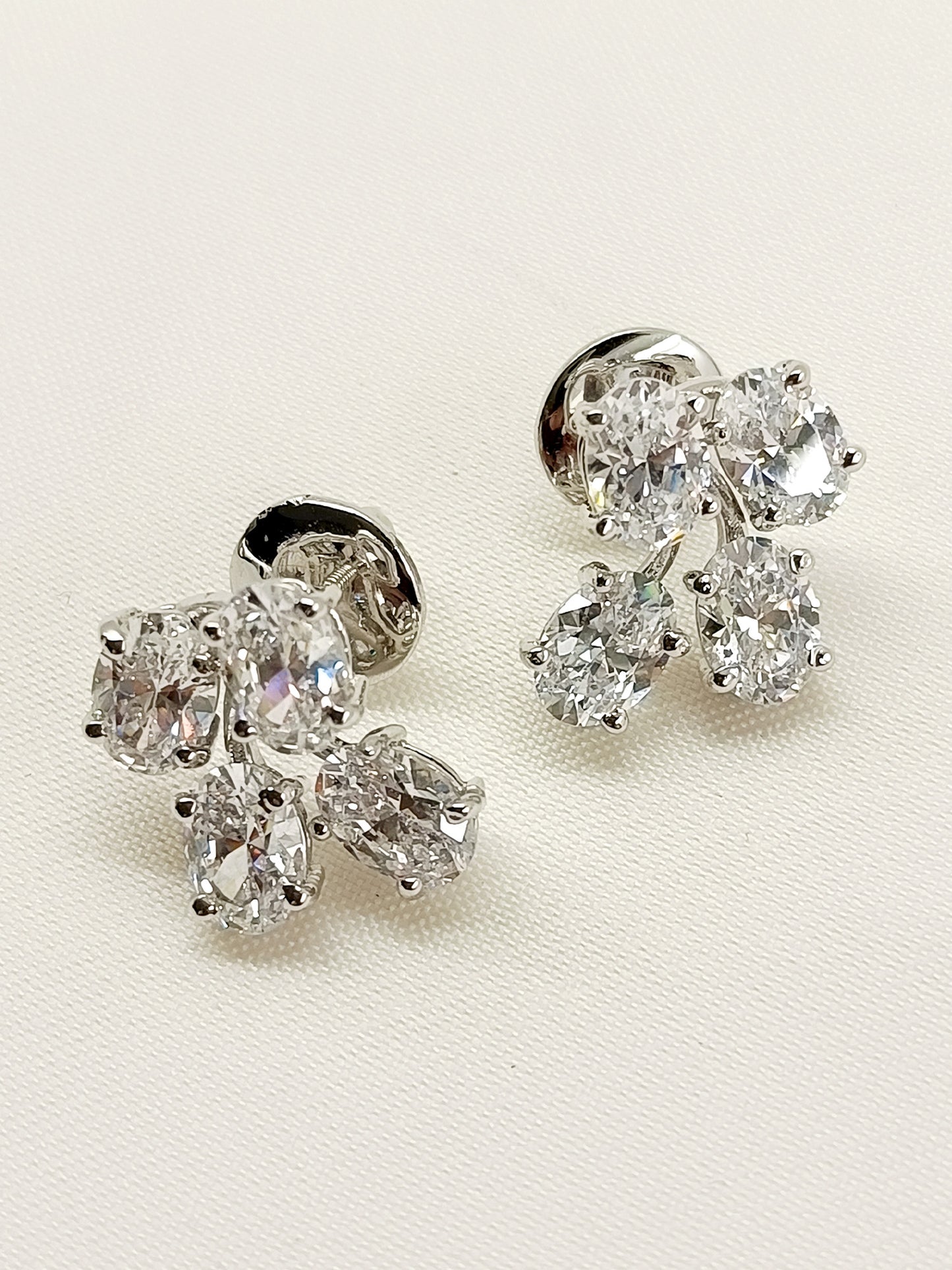 Nirvi 92.5 Silver Swarovski Stone Tops