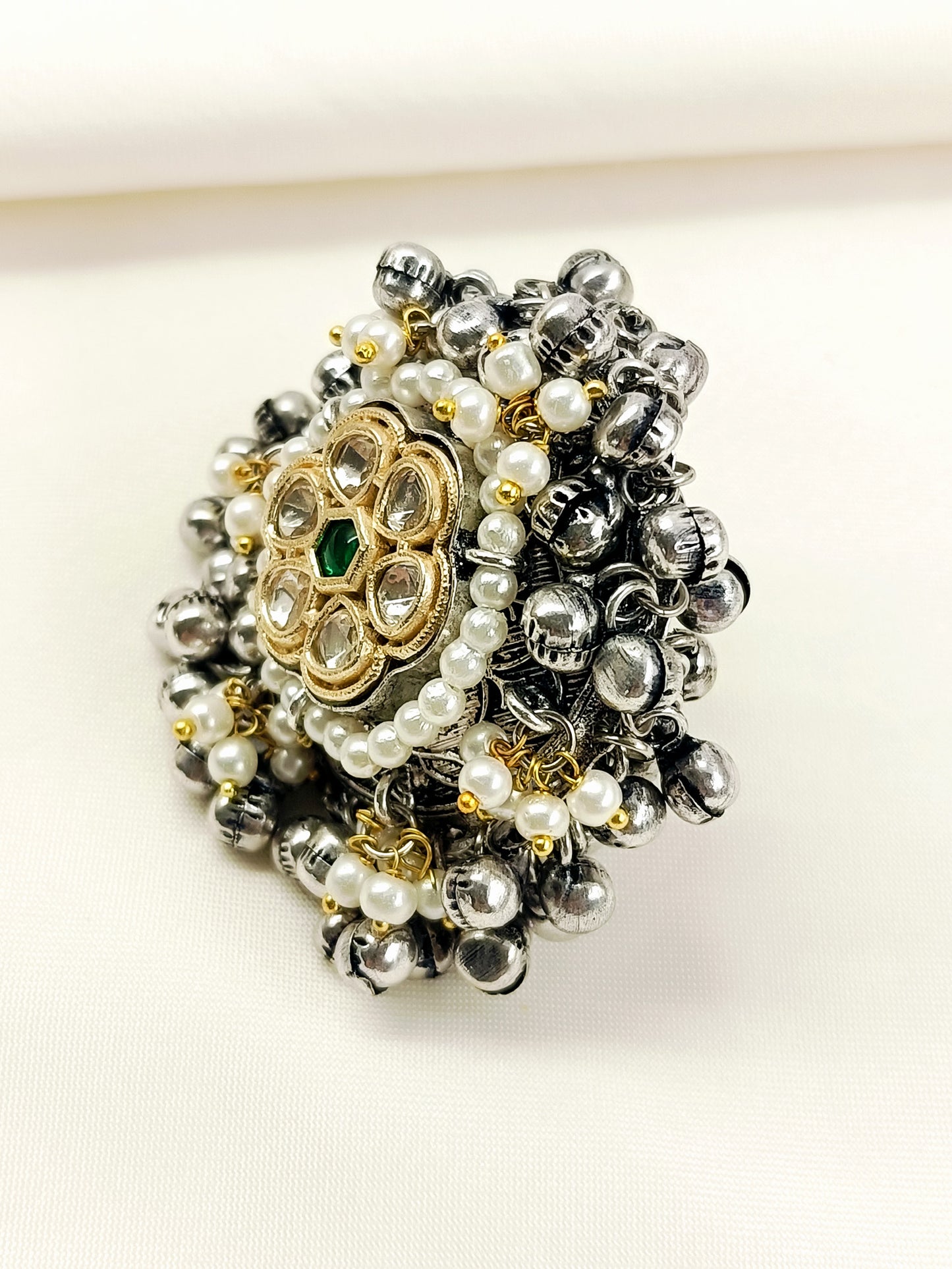 Himadri Green Oxidized Finger Ring