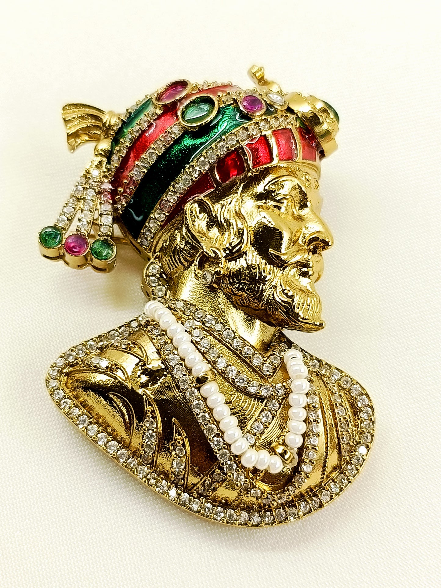 Yuvansh R&G Men’s Maharaja Bust Brooch