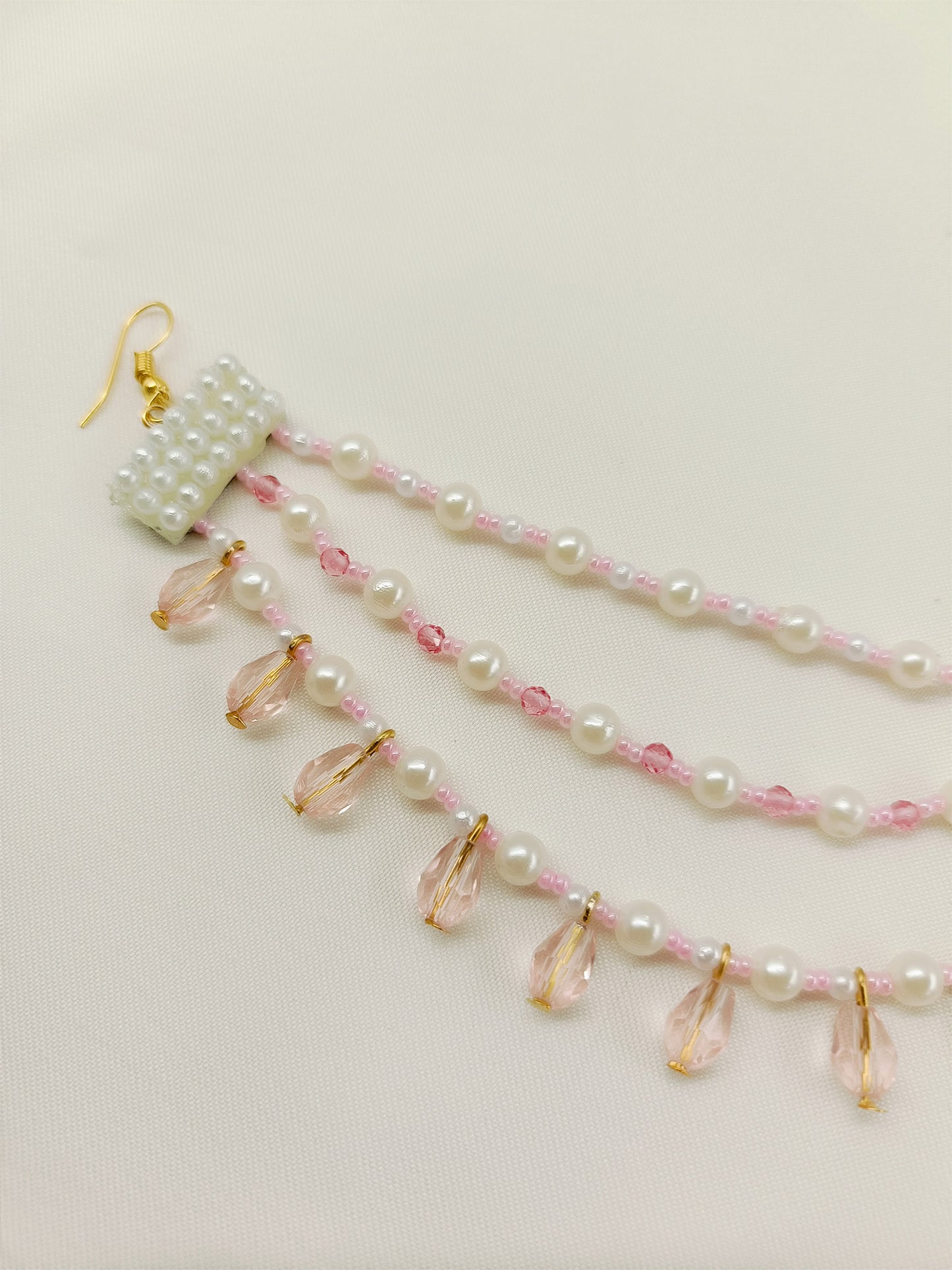 Janvika Pink Handmade Earrings With Kaanchain