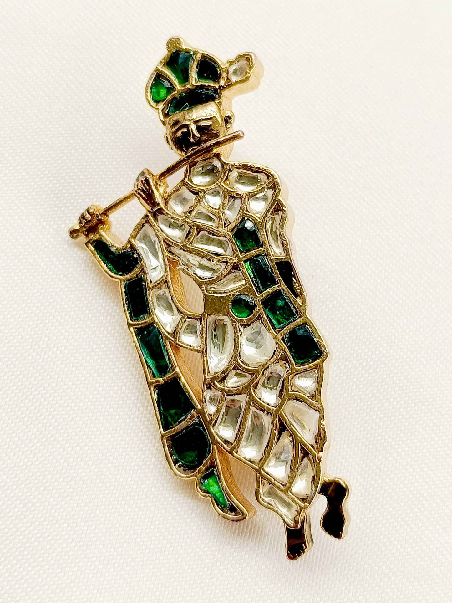 Shurutika Green Krishna Ji Brooch