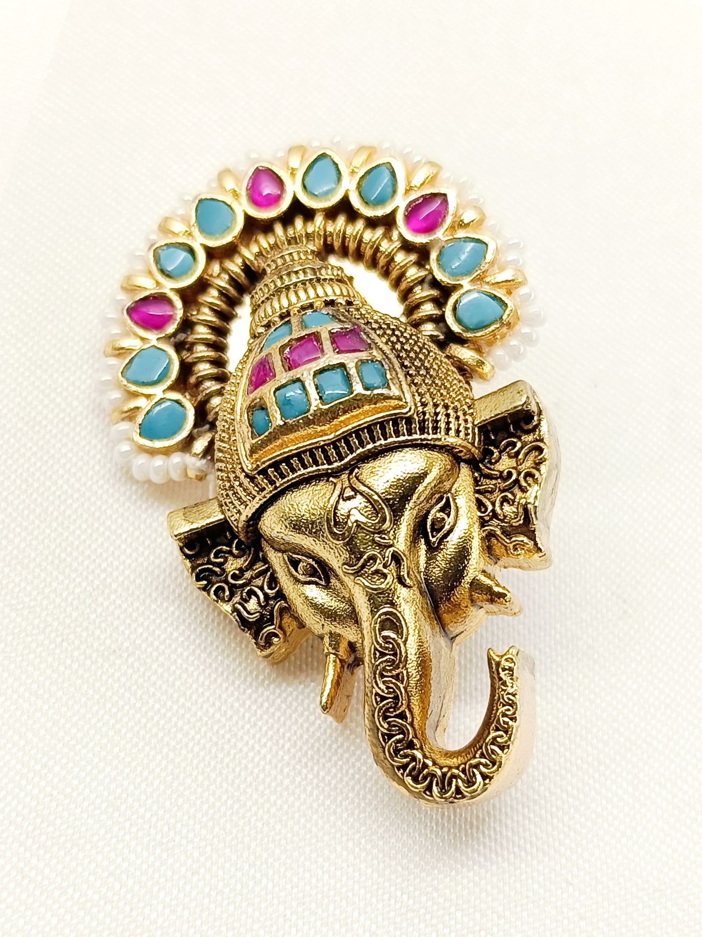 Swaaria Multi Colour Ganesh Ji Brooch