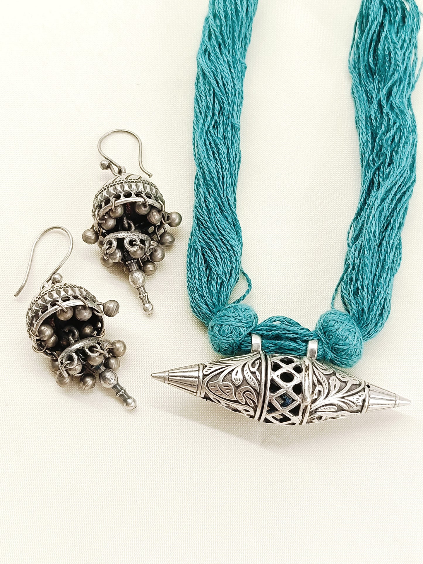 Ila Firozi Oxidized Necklace Set