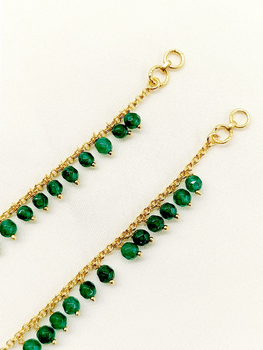 Bhagyalaxmi Green Traditional Ear Chain