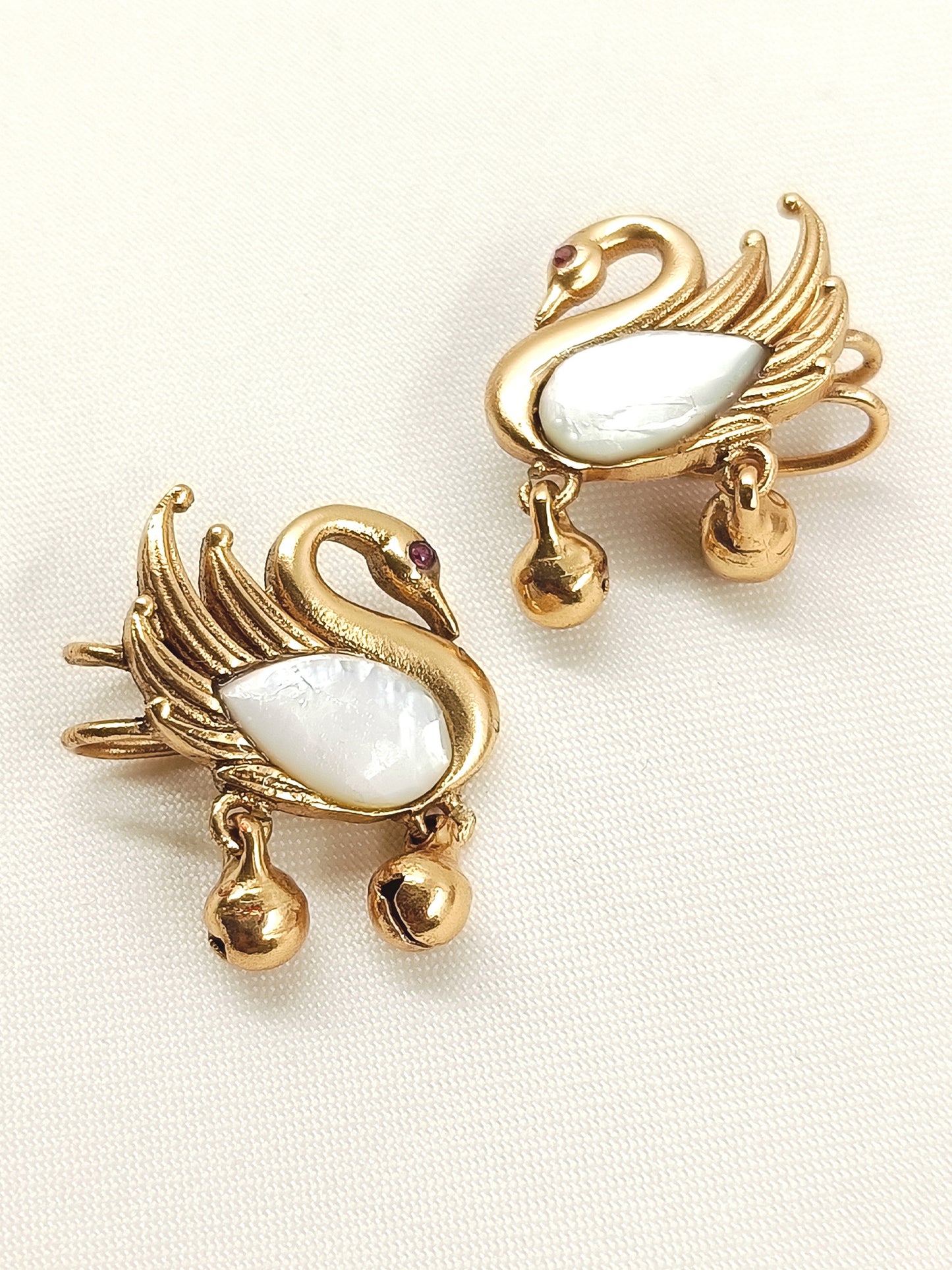 Rukmadhi White Kundan Earcuffs