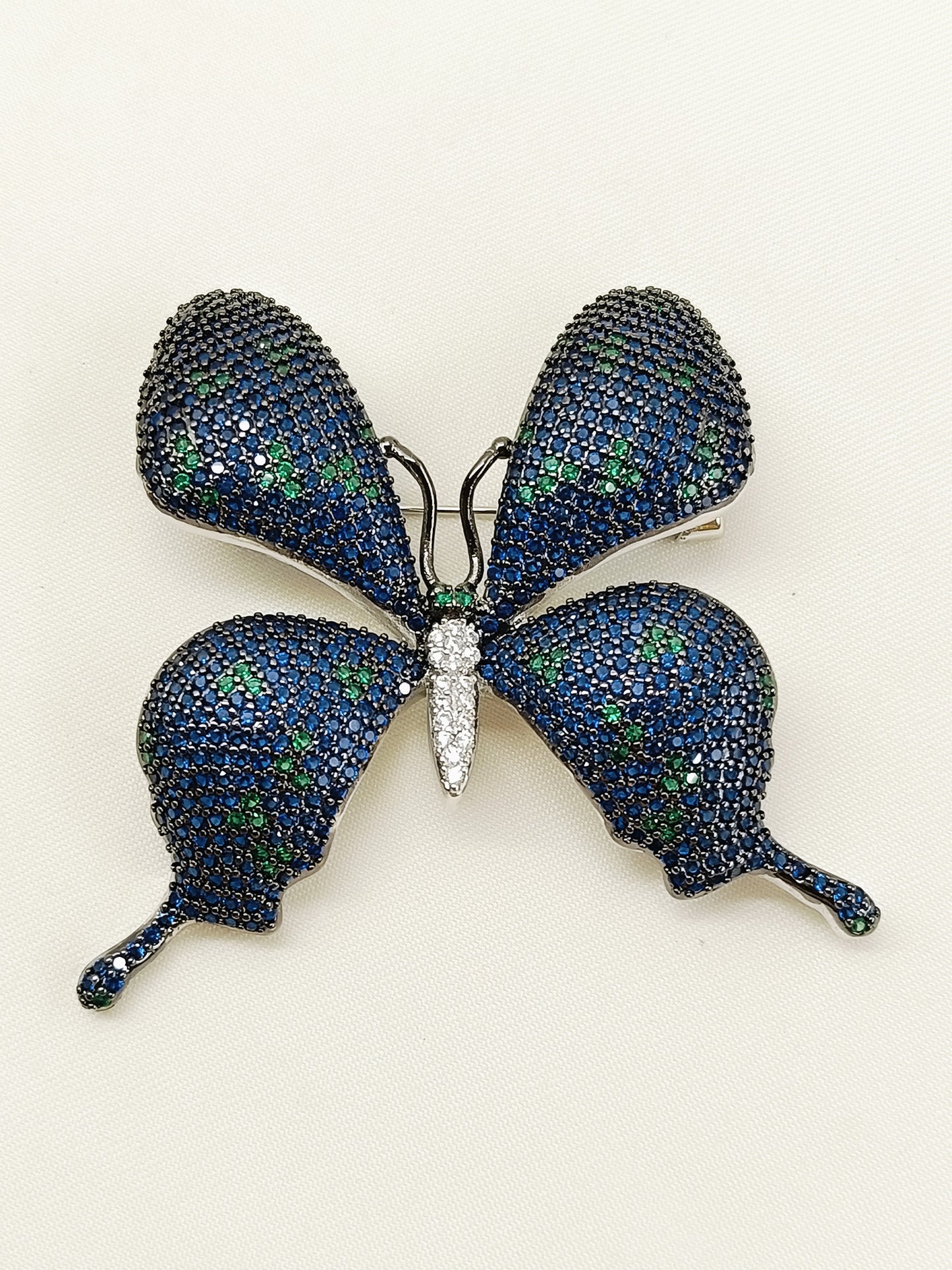 Olena Blue Butterfly Brooch