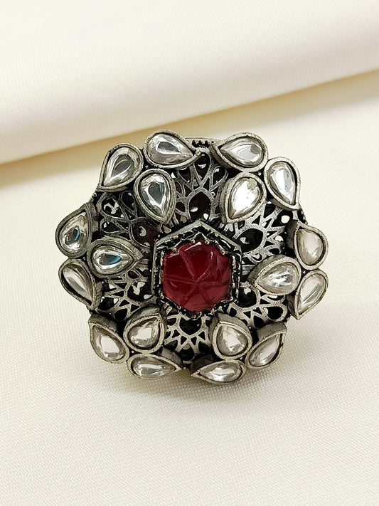 Indira Rose Pink Boutique Finger Ring