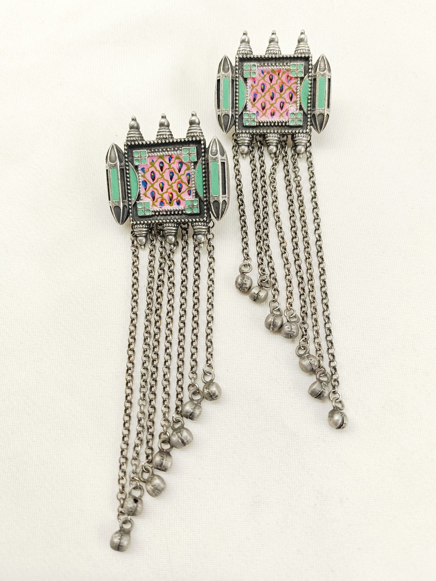 Bowie Multi Colour Oxidized Earring
