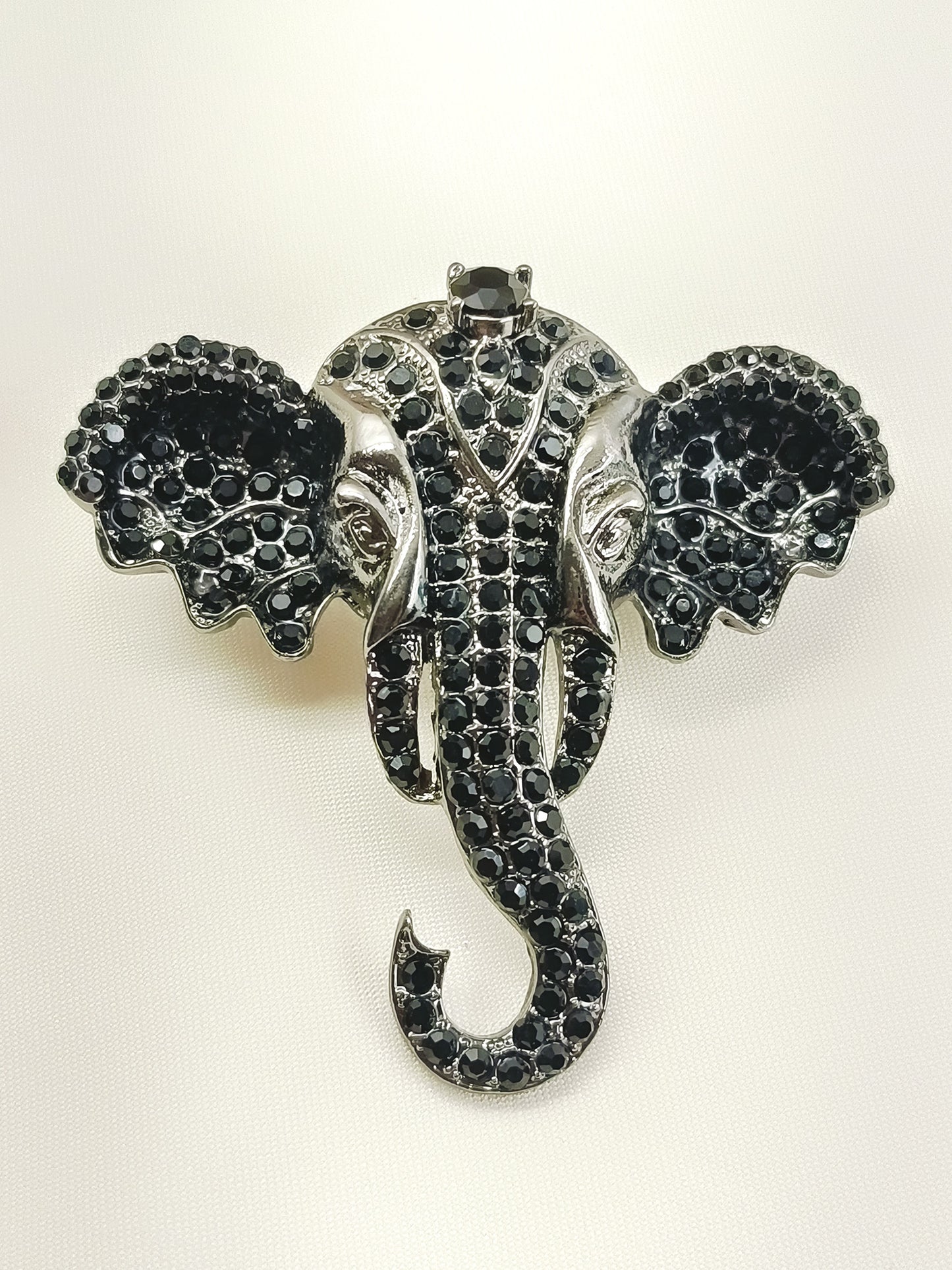 Anant Black Elephant Men's Brooch