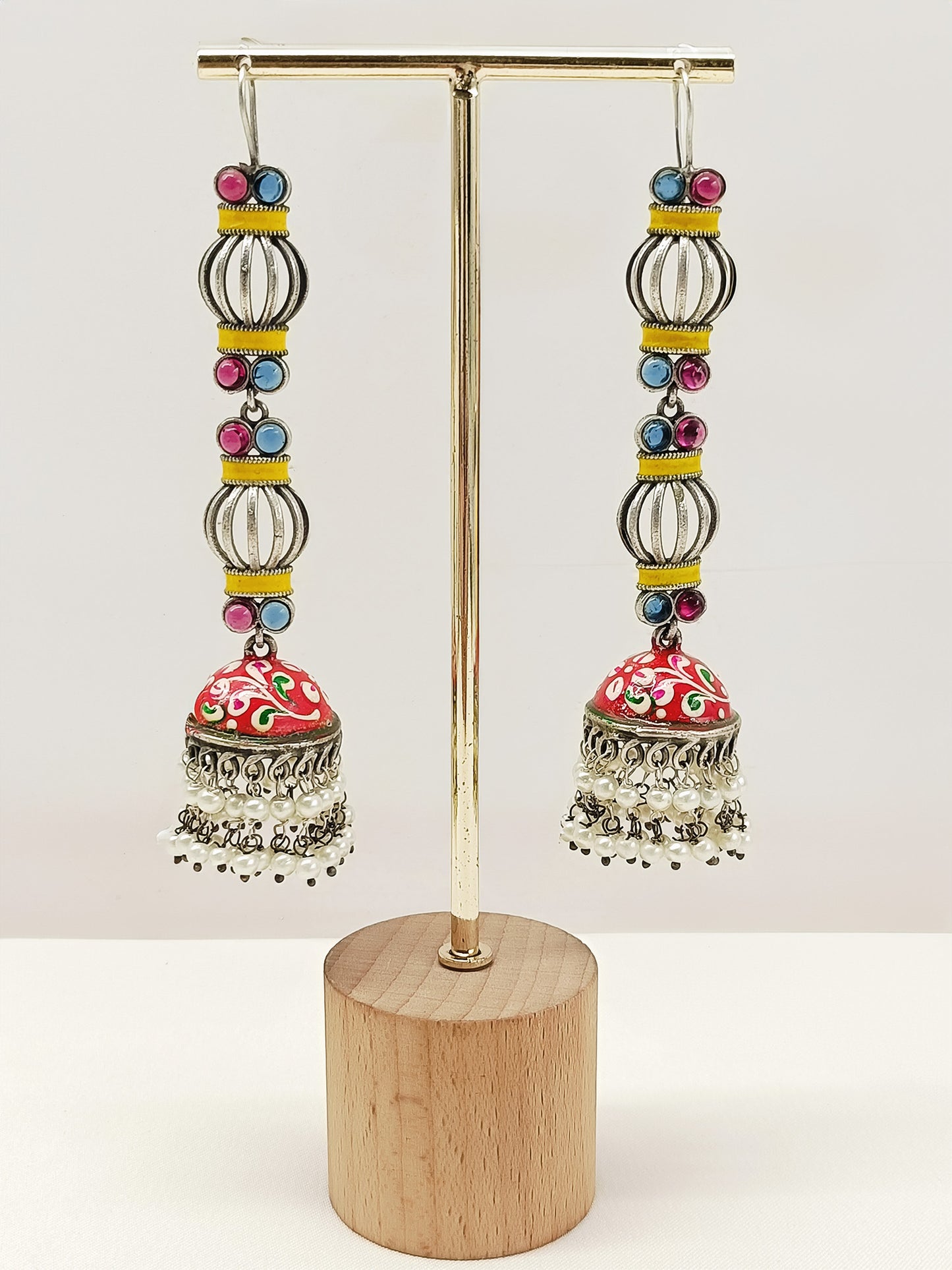 Nehal Multi Colour Oxidized Jhumki