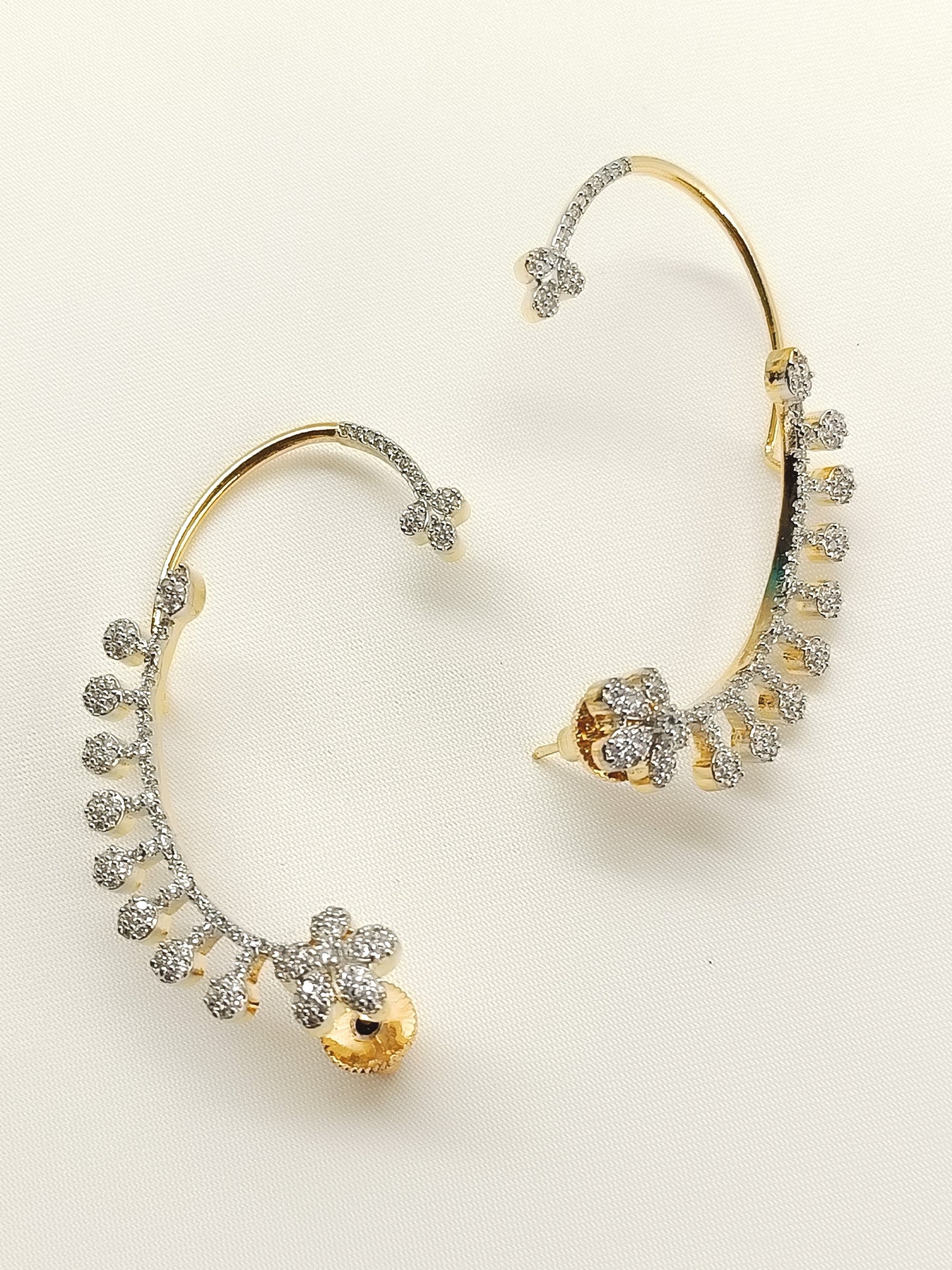 Payal White American Diamond Earrings