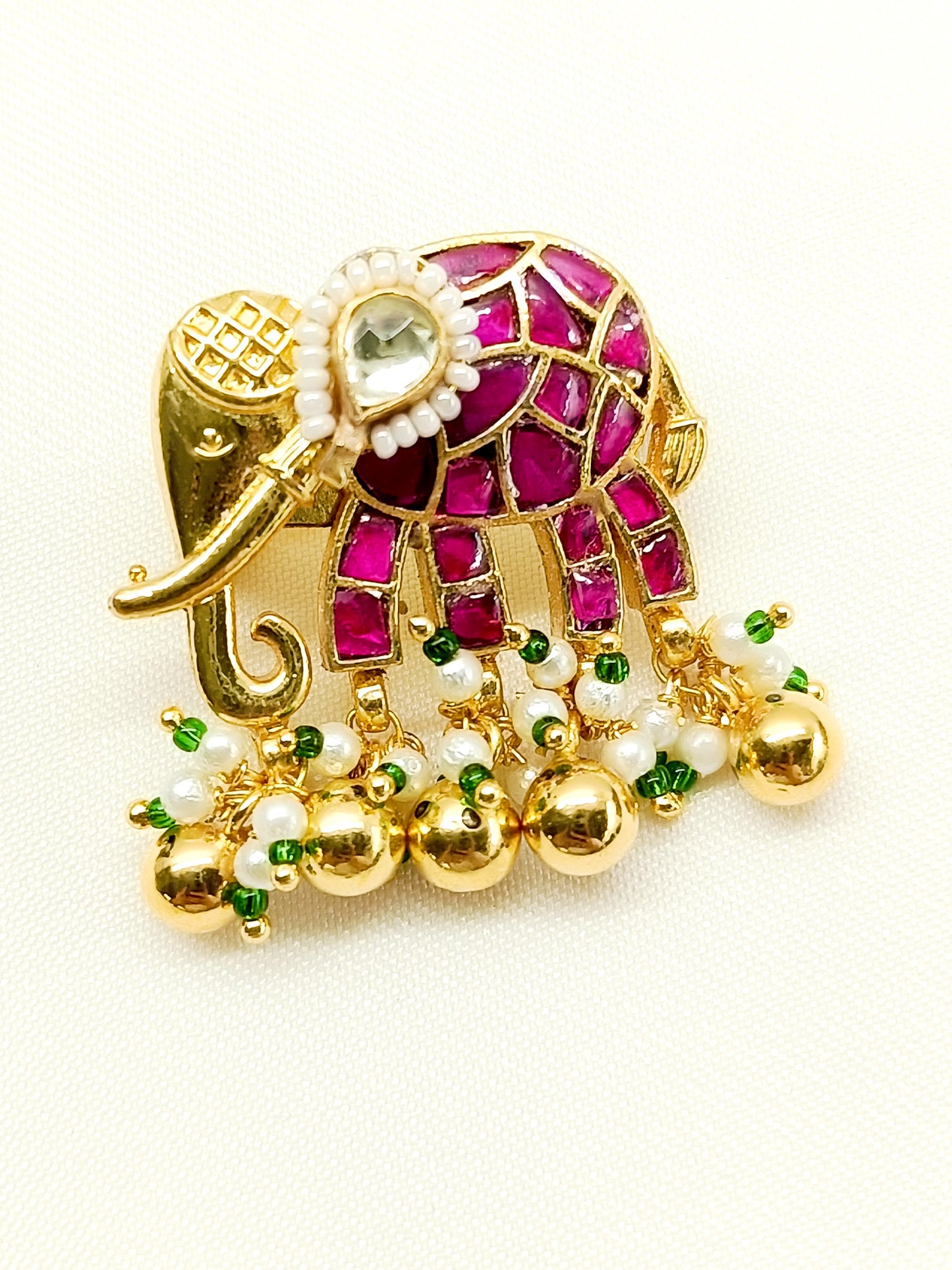 Charity Ruby Elephant Brooch