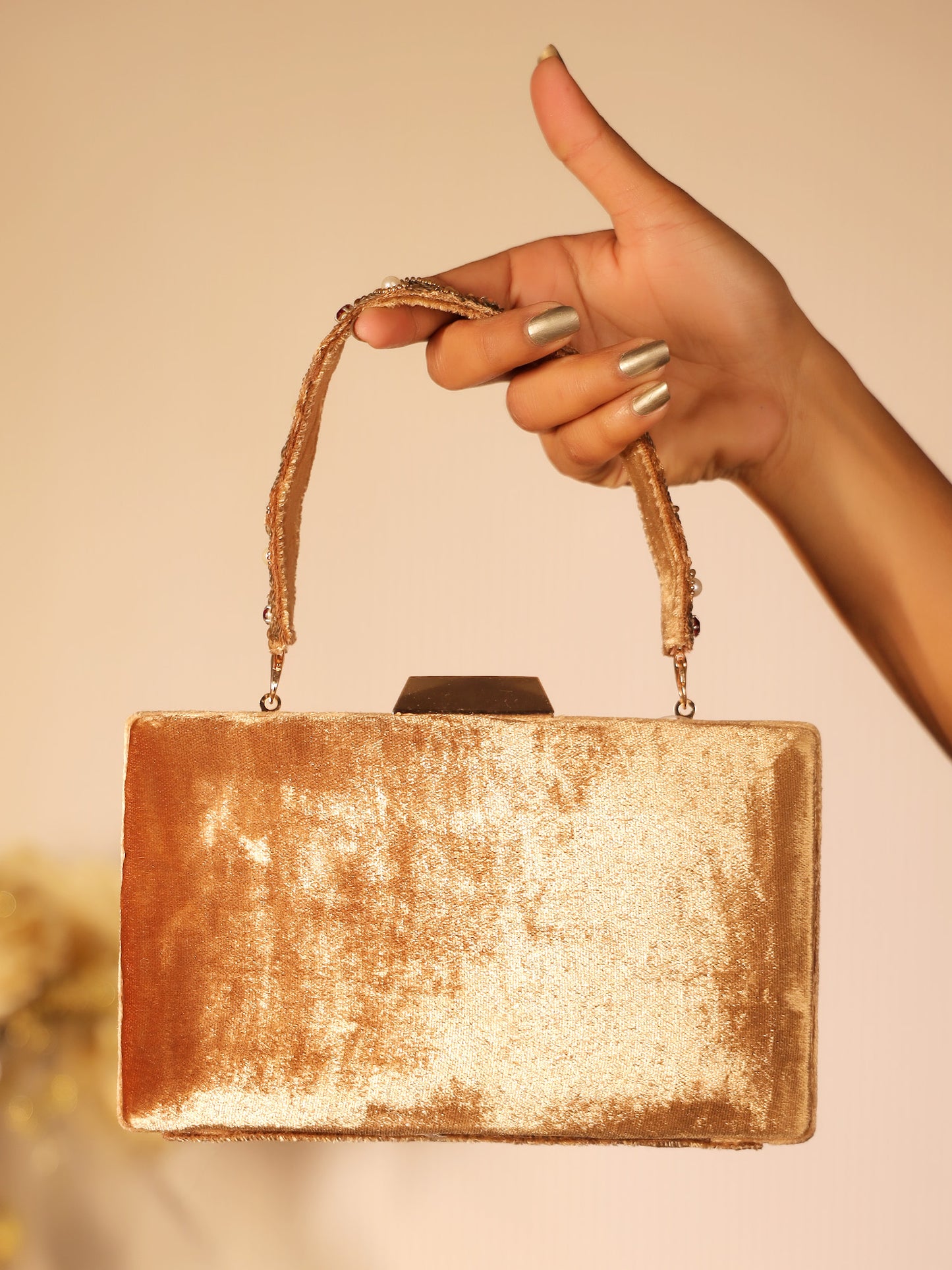 Madhvi Brown Evening Clutch