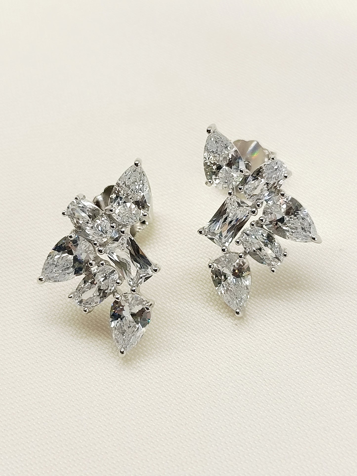 Samiya 92.5 Silver Swarovski Stone Tops