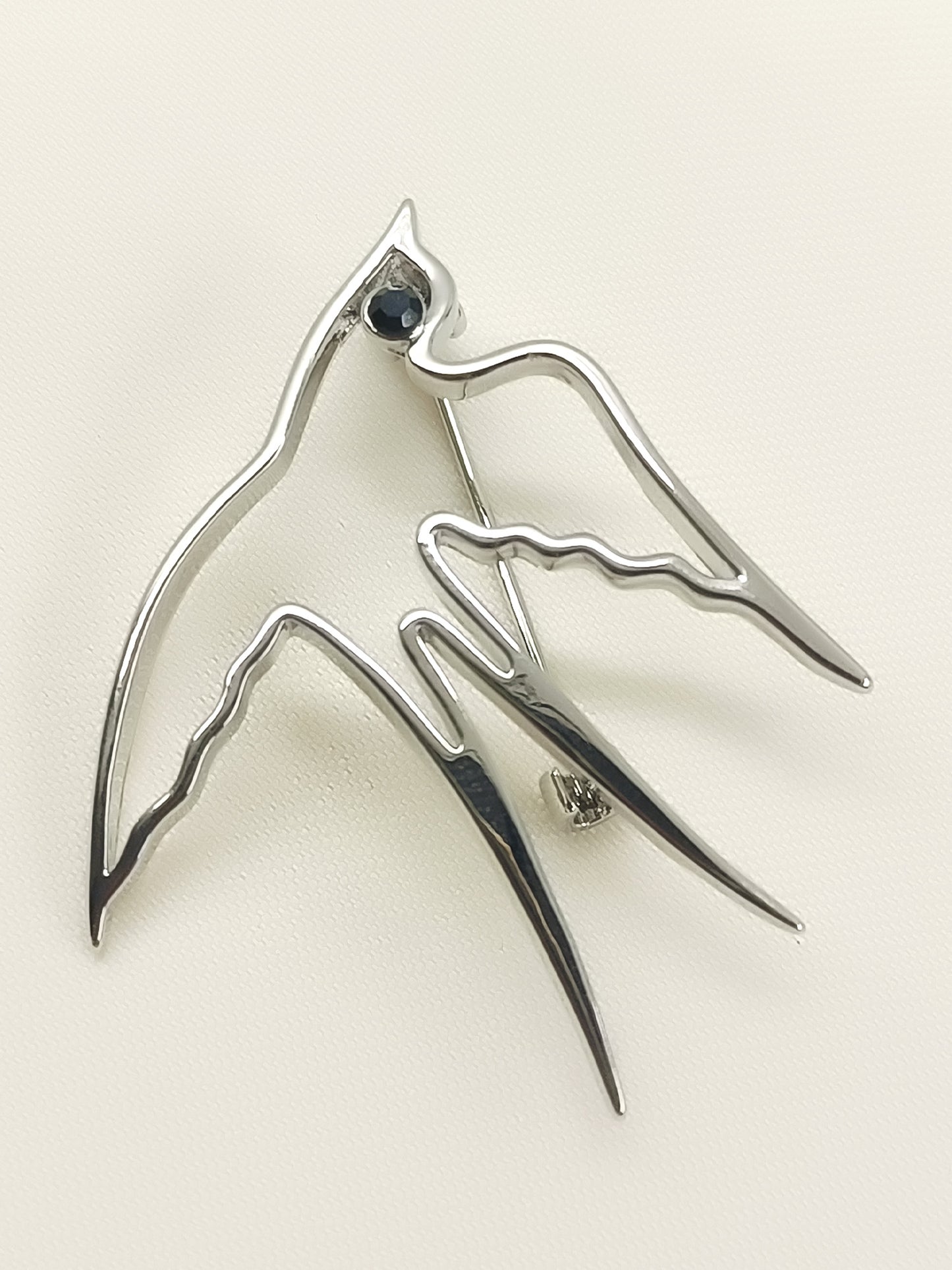 Miya Silver Bird Brooch