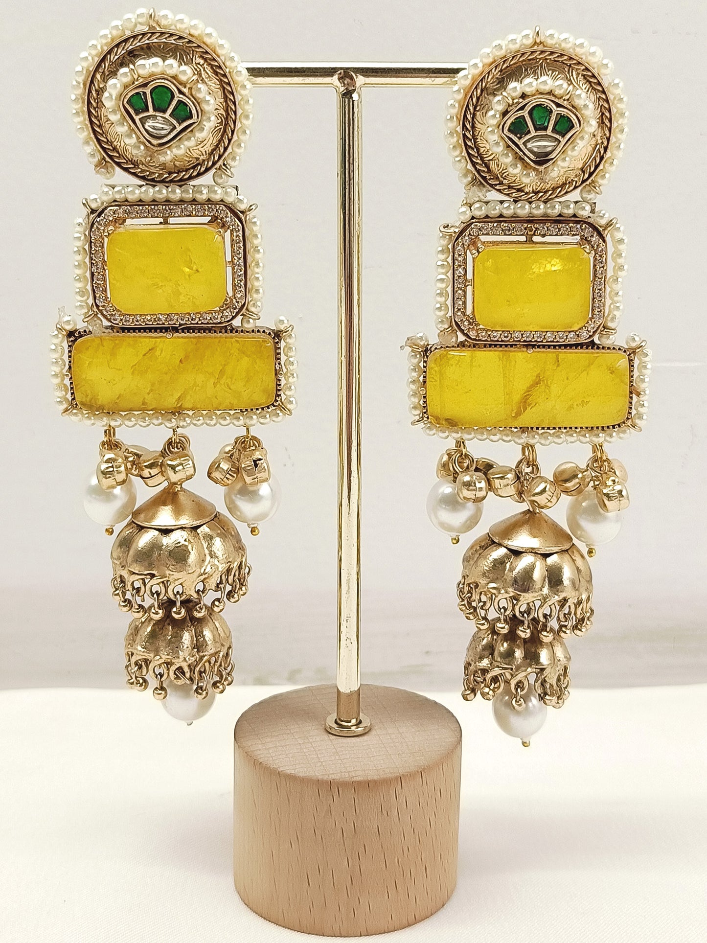 Mandakini Yellow Boutique Earrings