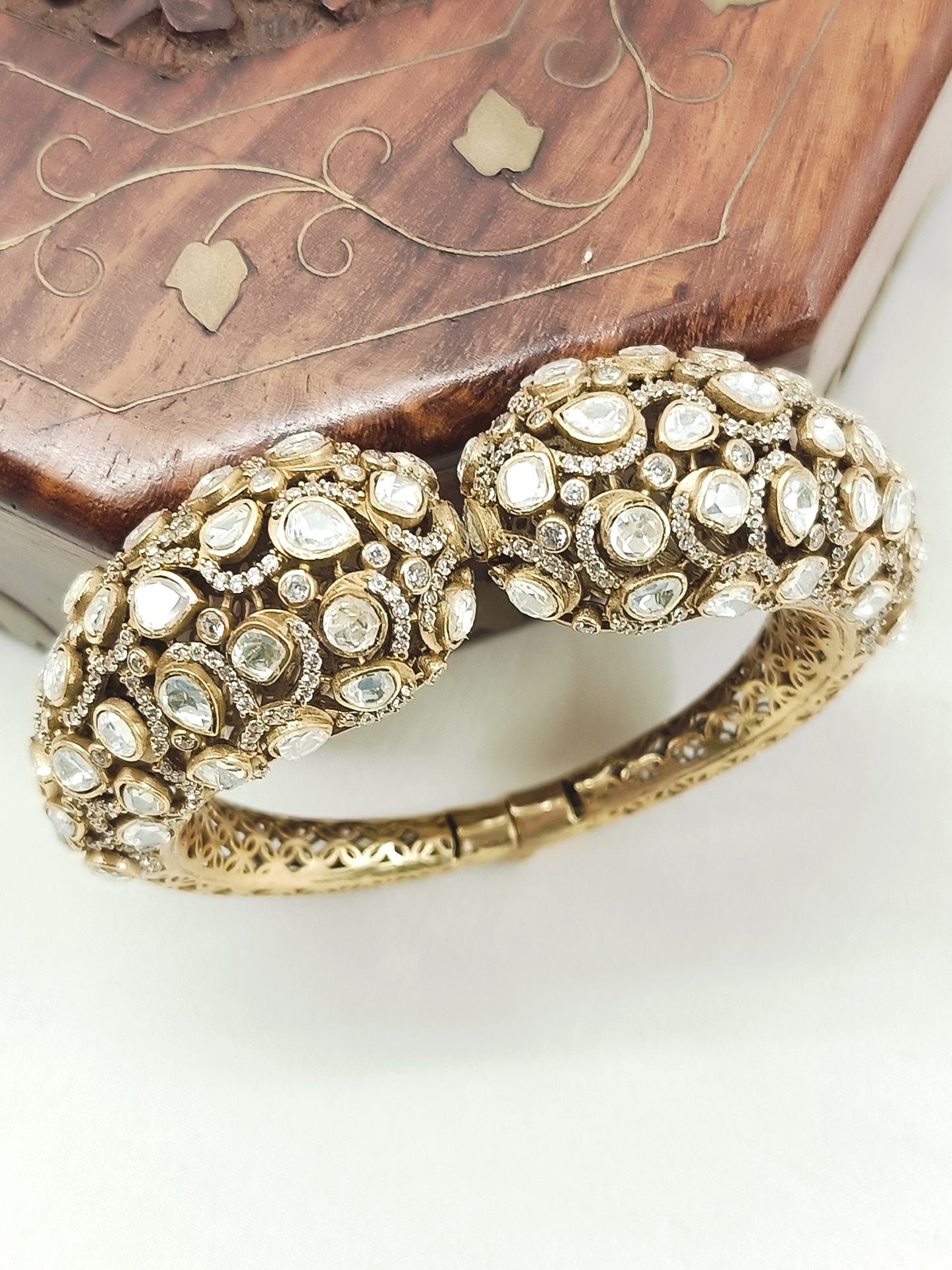 Devkanya White Kundan Bracelet