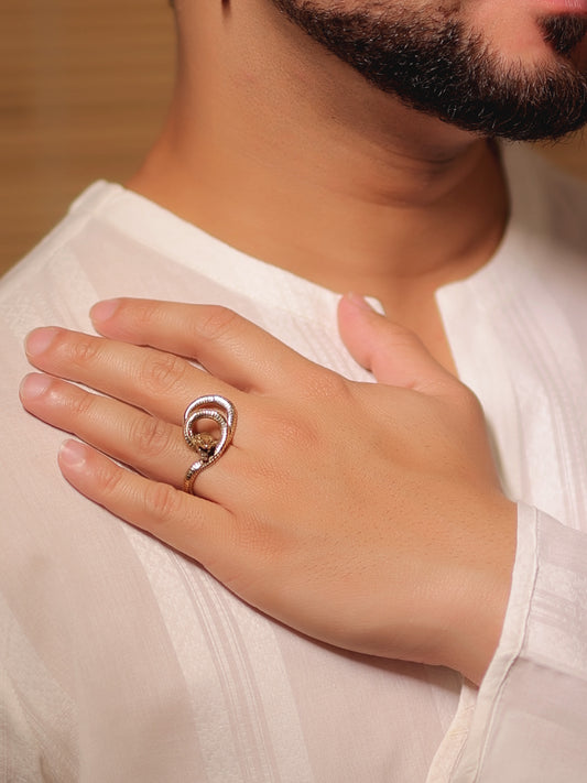Saif Golden Men's Finger Ring