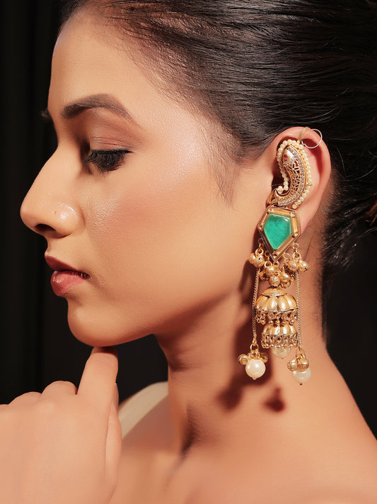 Gurpraveen Mint Green Boutique Jhumki