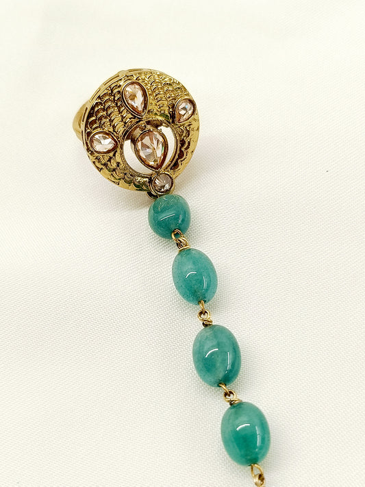 Shefali Green Polki Hathphool Set Of 2