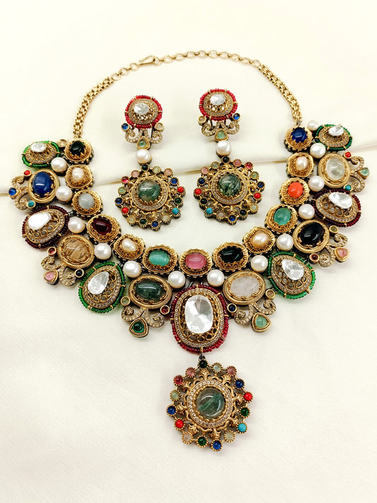 Lajwany Multi Colour Boutique Necklace Set