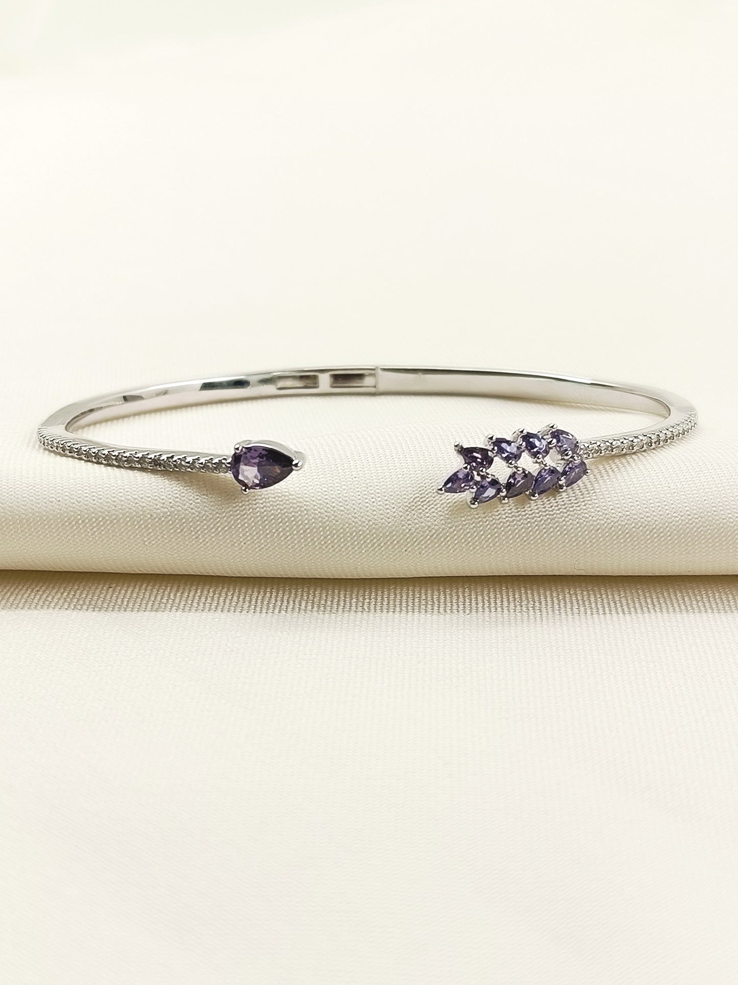 Narayani Purple American Diamond Bracelet
