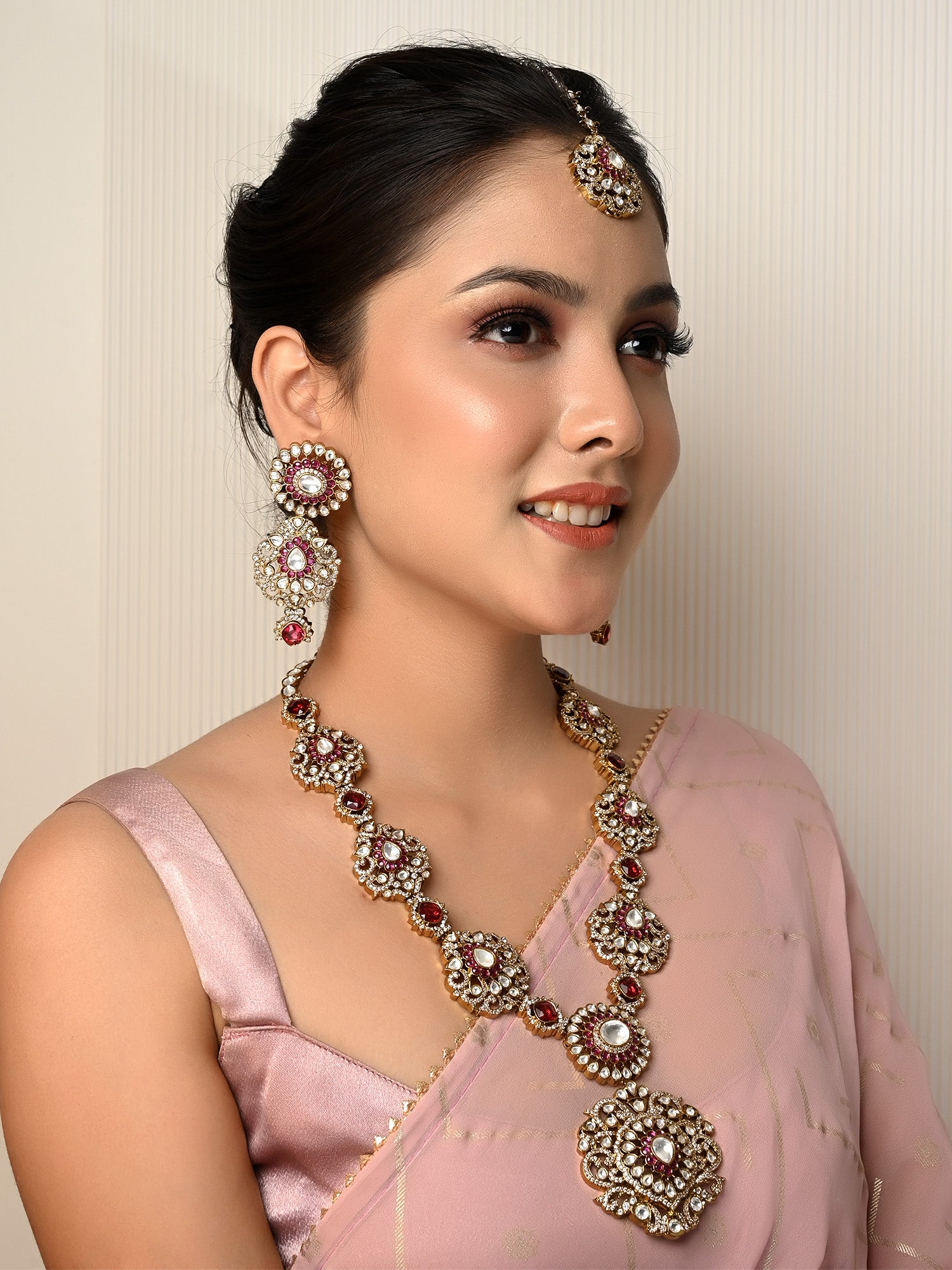 Polki Jewellery Long Necklace Kundan Kundan Jewellery Long
