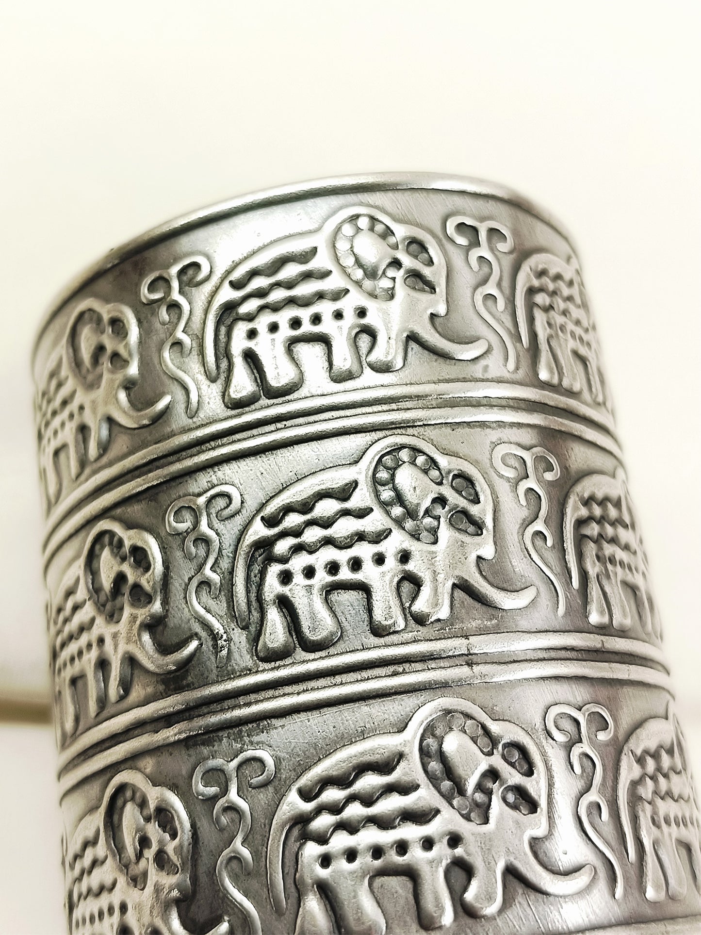Nikansh Silver Oxidized Men's Bracelet