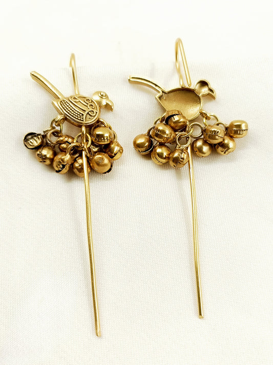 Ariella Golden Oxidized Earring