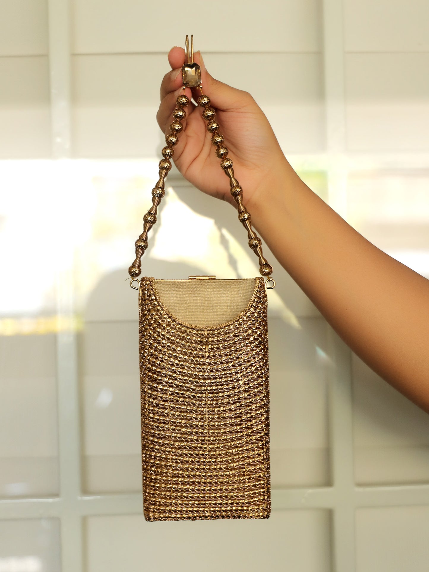 Sidra Golden Mobile Pouch