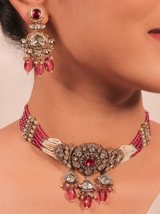 Sangeeta Ruby Victorian Choker Set