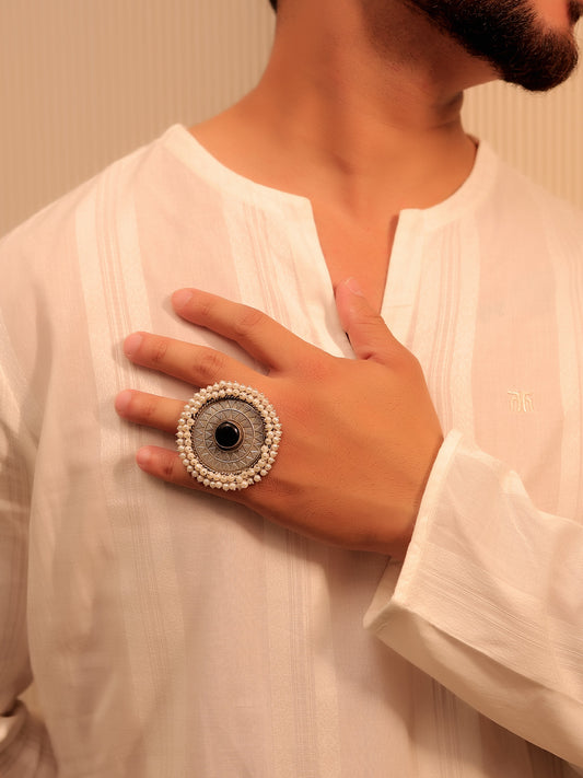 Adelyn Black Men's Finger Ring