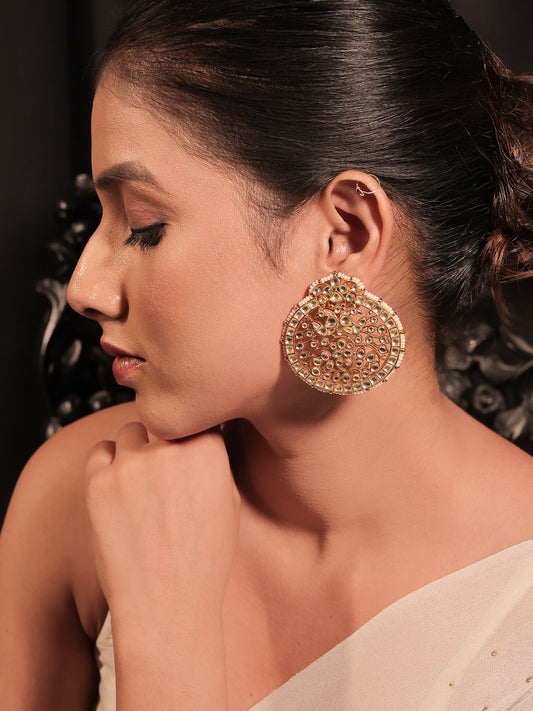 Anuja White kundan Tops