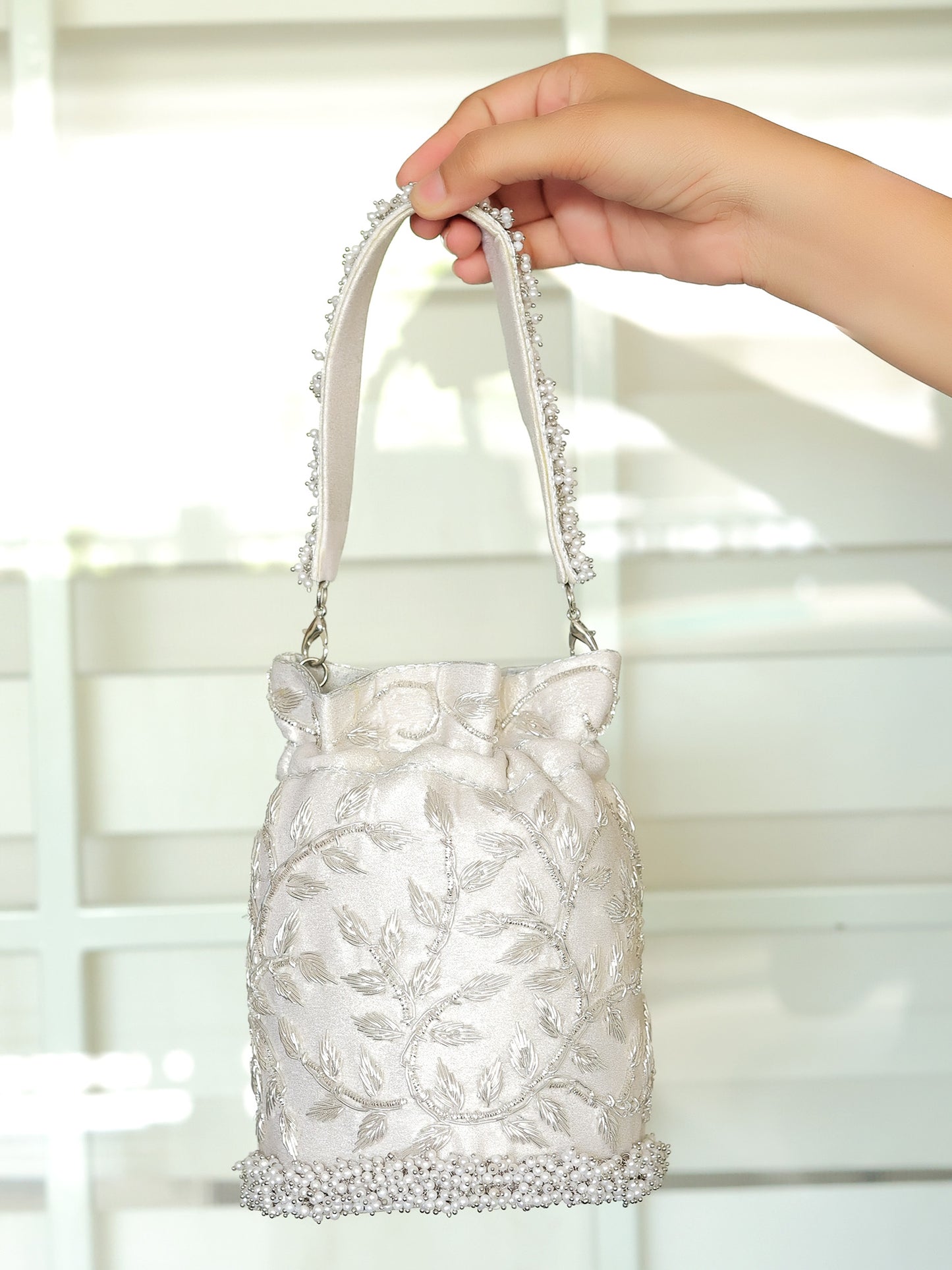 Pareeka Silver Potli Bag