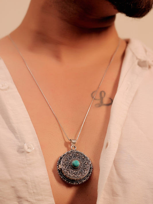 Charan Silver Men's Neckpiece