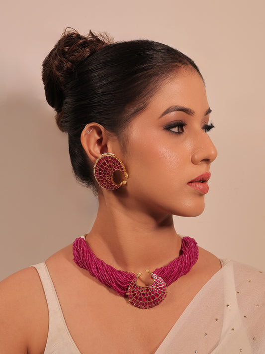 Rahika Ruby Kundan Choker Set