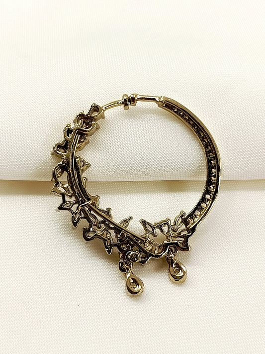 Zifa Antique Gold American Diamond Nath