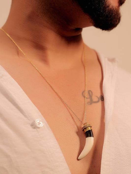 Ridhan White Bone Men's Neckpiece