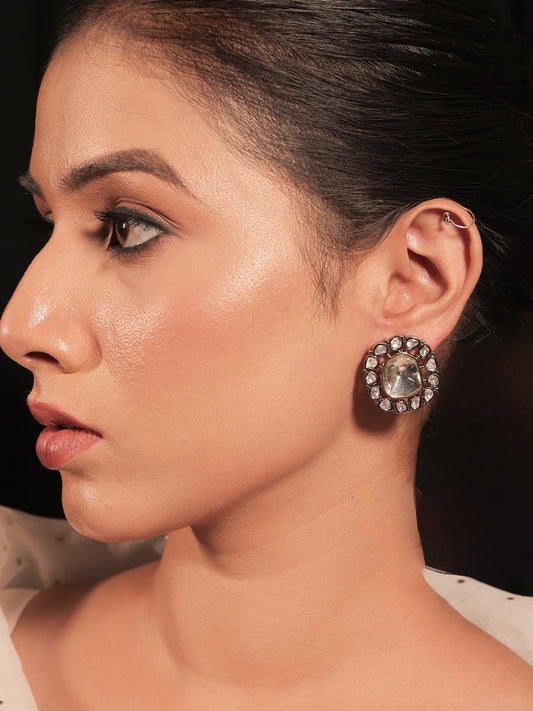 Maithily Diamond Work Rhodium Plated Victorian Tops
