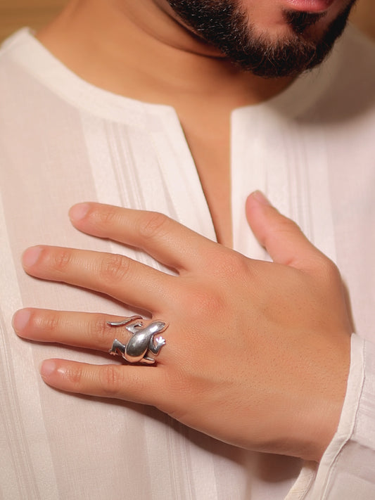 Noemie Silver Men's Finger Ring