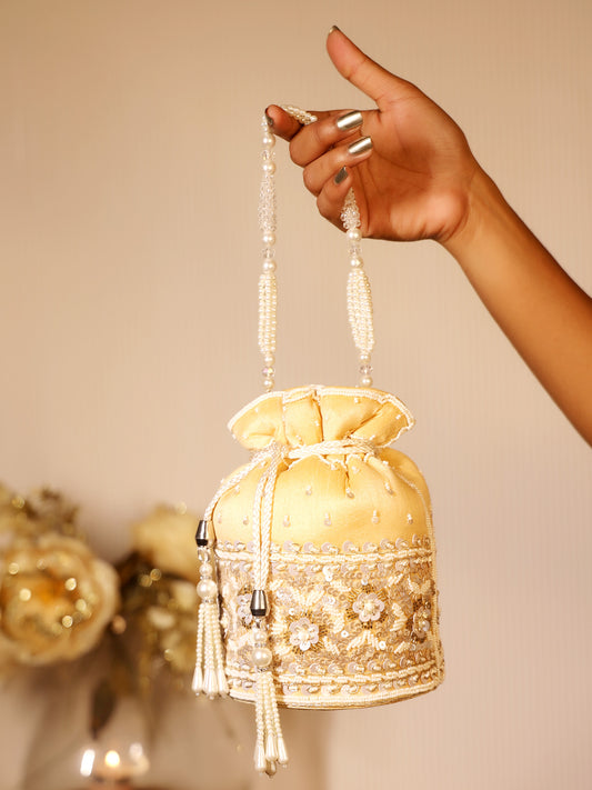 Aamani Beige Potli Bag