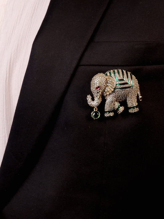 Ronak R&G Elephant Brooch