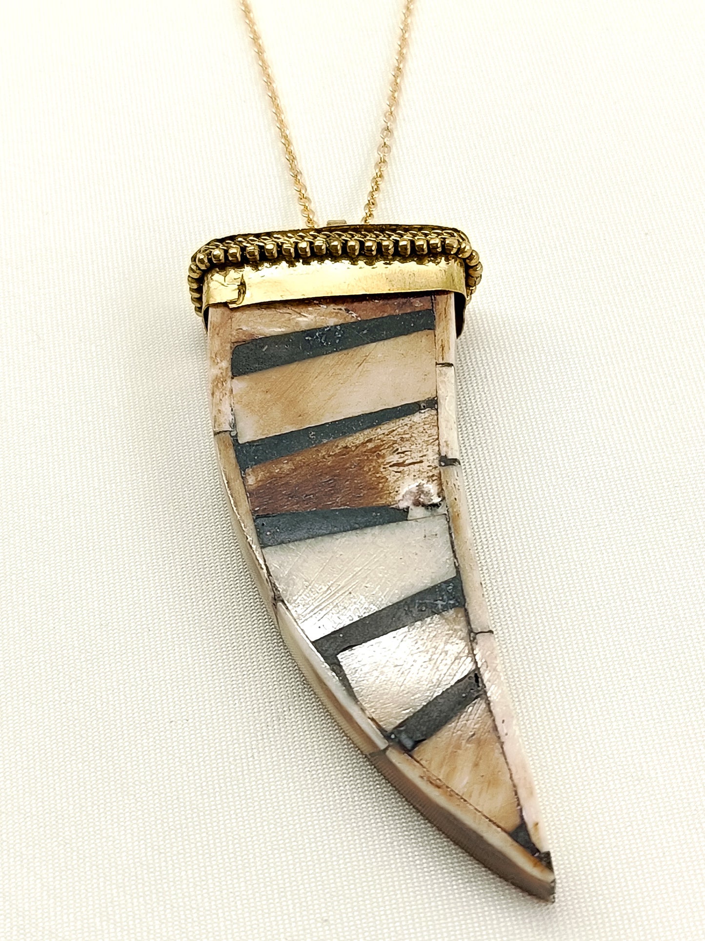 Rubee Brown Bone Men's Neckpiece