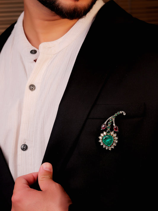 Umang Green Men's Brooch