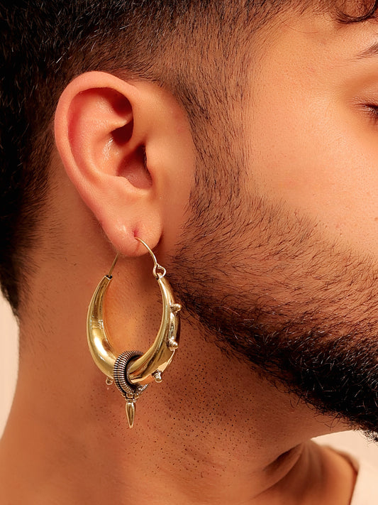 Darshan Golden Men's Earring