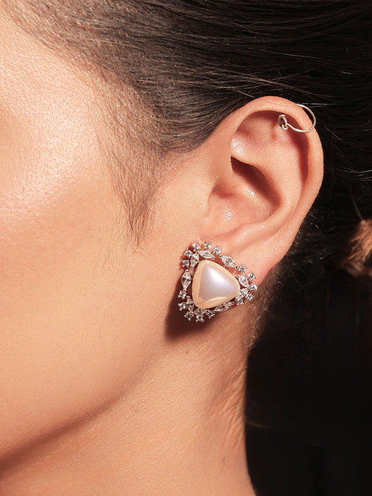 Paisley White Pearl American Diamond Tops
