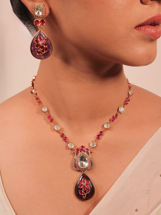 Seenu Maroon Boutique Necklace Set